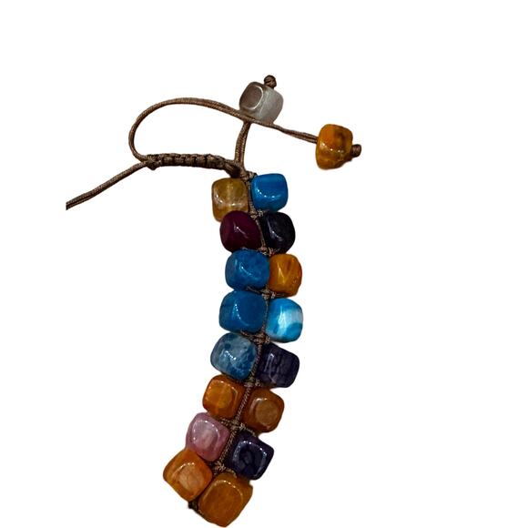 Pink Evil Eye Glass Bead Bracelet - Picture 3 of 6